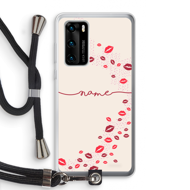 Kusjes: Huawei P40 Transparant Hoesje met koord