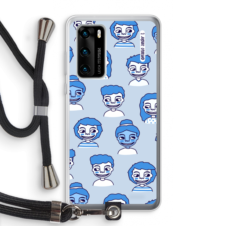 Gezichtjes: Huawei P40 Transparant Hoesje met koord