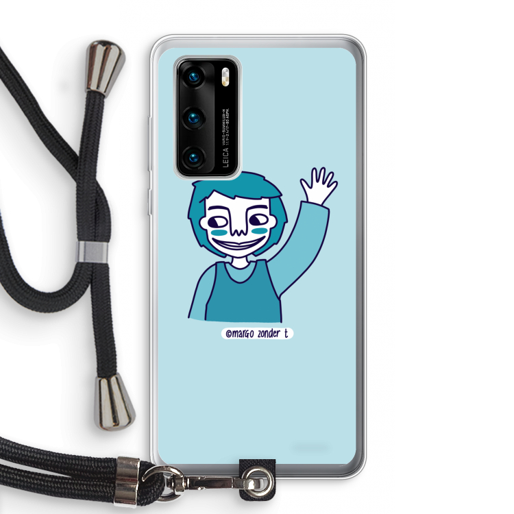 Zwaai: Huawei P40 Transparant Hoesje met koord