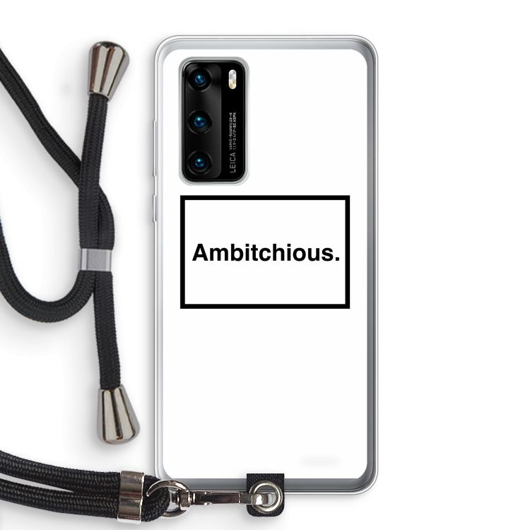 Ambitchious: Huawei P40 Transparant Hoesje met koord