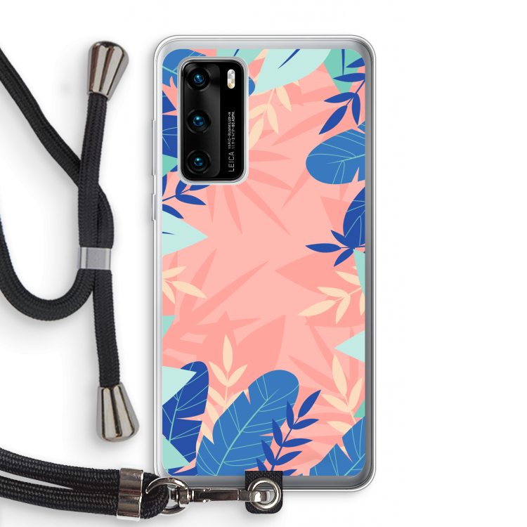 Tropisch: Huawei P40 Transparant Hoesje met koord