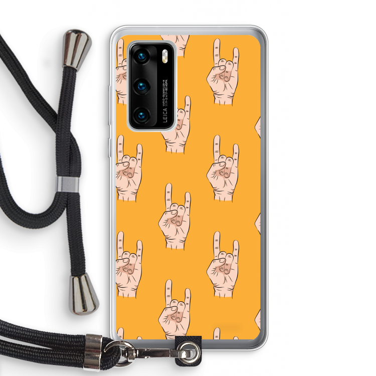 Rock: Huawei P40 Transparant Hoesje met koord
