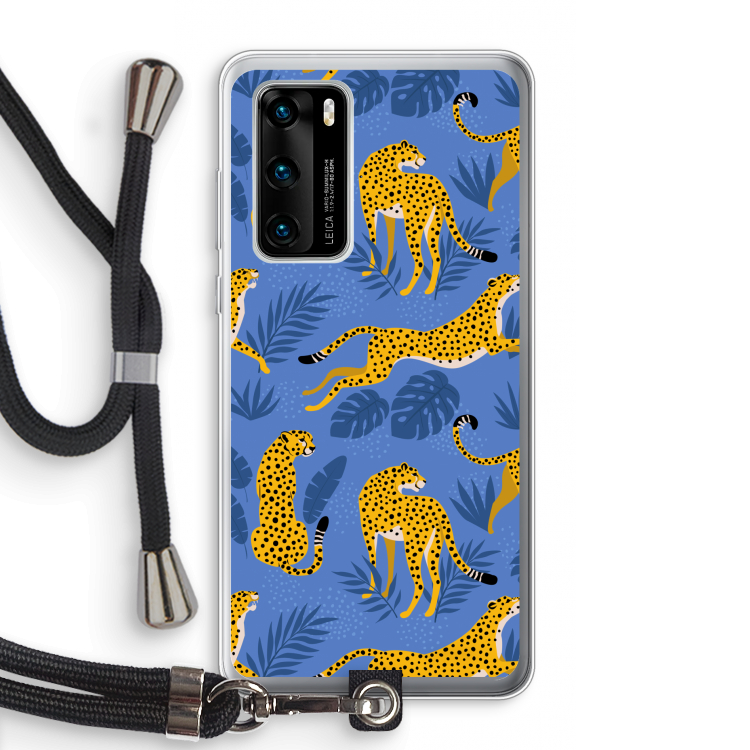 Luipaard: Huawei P40 Transparant Hoesje met koord