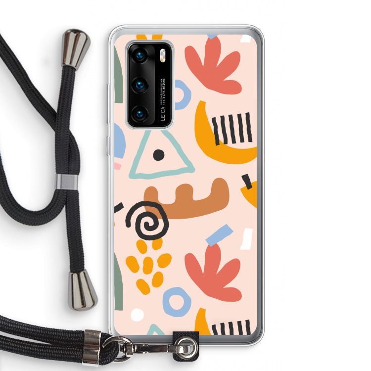Abstract: Huawei P40 Transparant Hoesje met koord