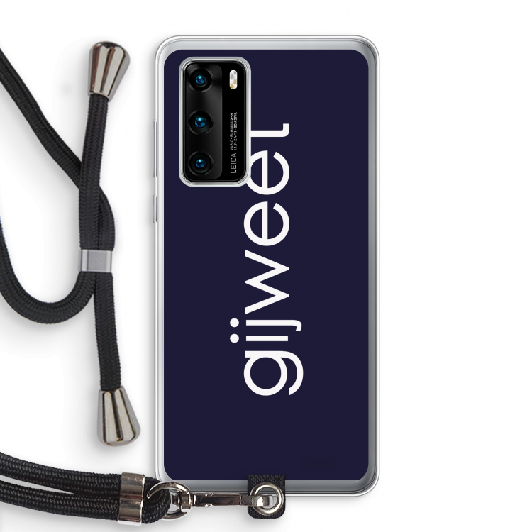 Gijweet: Huawei P40 Transparant Hoesje met koord