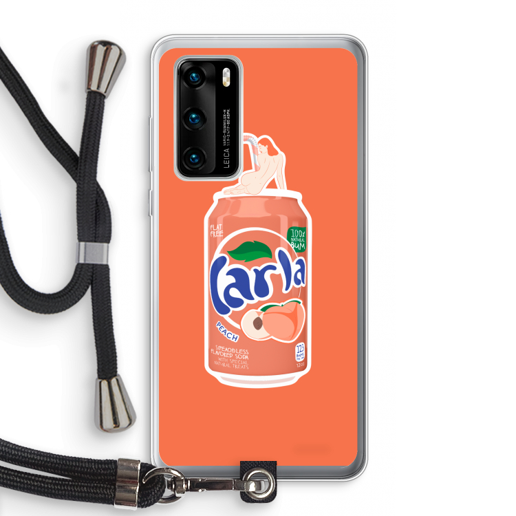S(peach)less: Huawei P40 Transparant Hoesje met koord