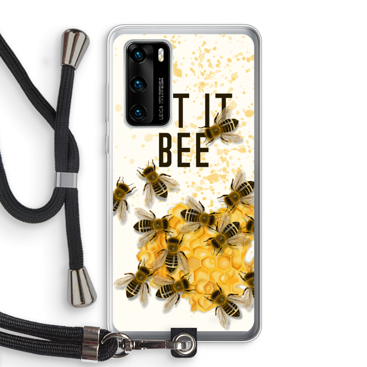 Let it bee: Huawei P40 Transparant Hoesje met koord