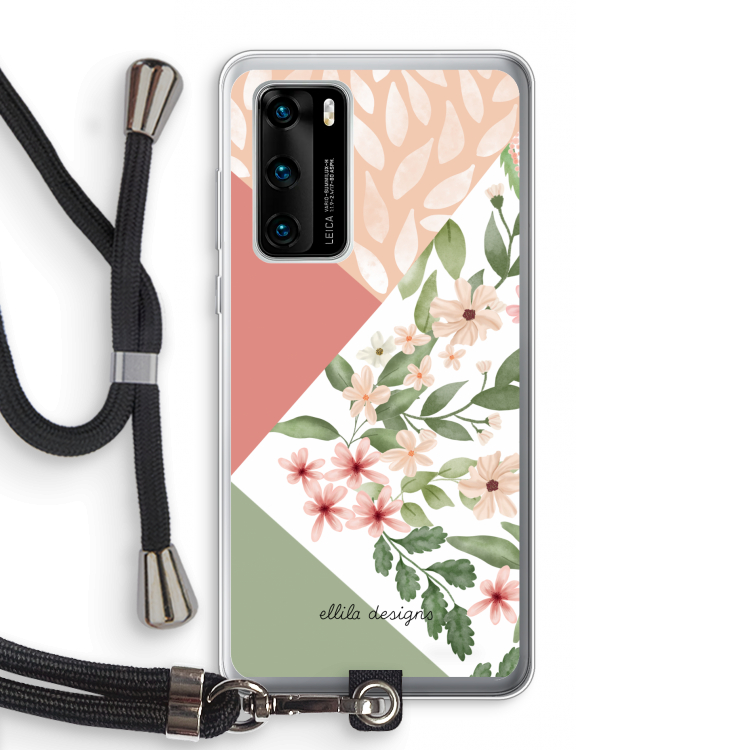 Sweet heaven geometrics: Huawei P40 Transparant Hoesje met koord