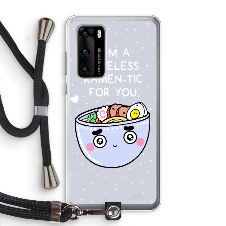 I'm A Hopeless Ramen-Tic For You: Huawei P40 Transparant Hoesje met koord