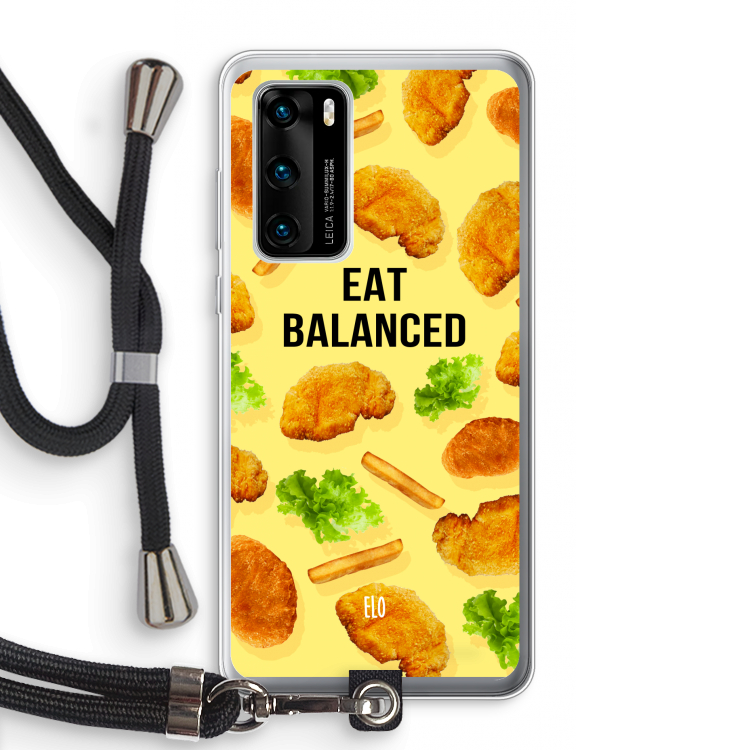 Eat Balanced: Huawei P40 Transparant Hoesje met koord