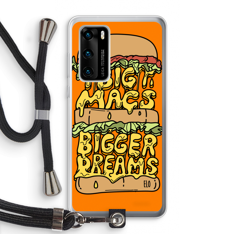 Big Macs Bigger Dreams: Huawei P40 Transparant Hoesje met koord