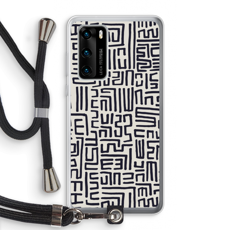 Moroccan Print: Huawei P40 Transparant Hoesje met koord
