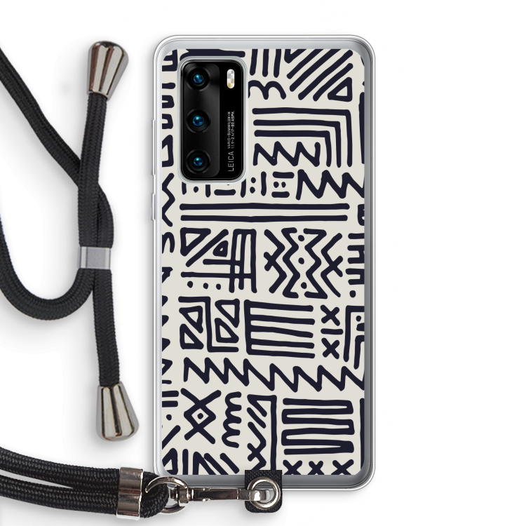 Marrakech print: Huawei P40 Transparant Hoesje met koord