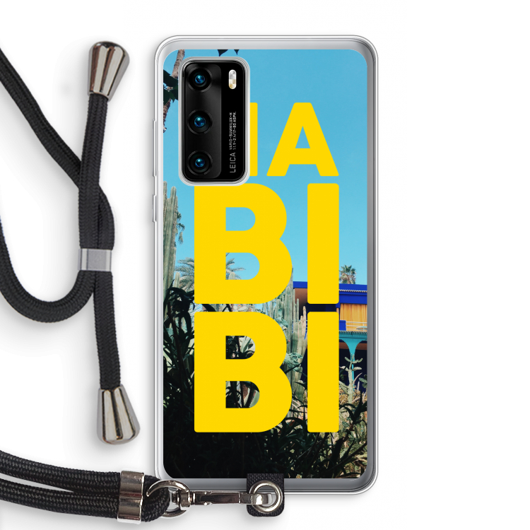 Habibi Majorelle : Huawei P40 Transparant Hoesje met koord