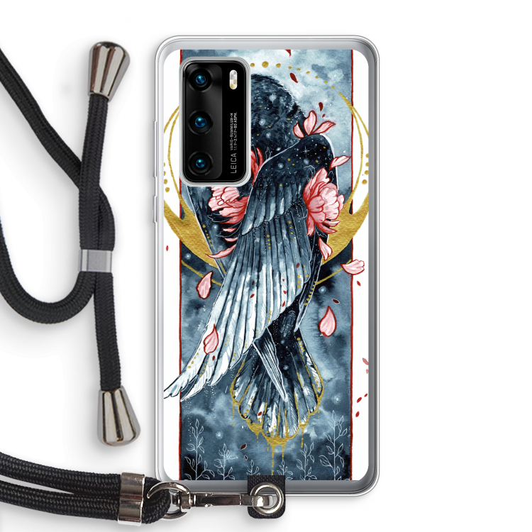 Golden Raven: Huawei P40 Transparant Hoesje met koord