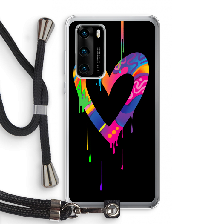 Melts My Heart: Huawei P40 Transparant Hoesje met koord