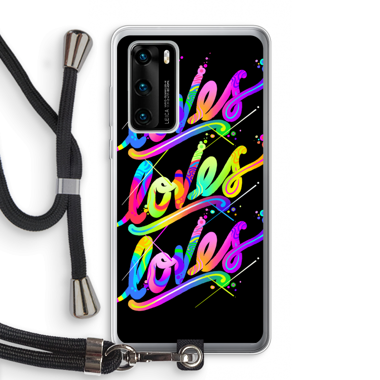 Loves: Huawei P40 Transparant Hoesje met koord