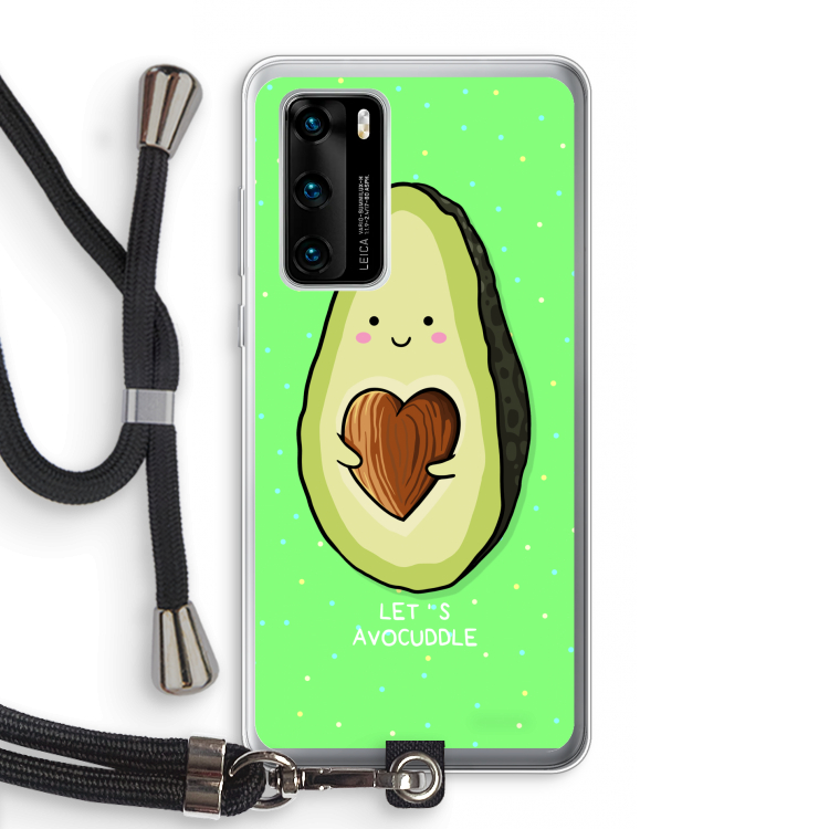 Avocuddle: Huawei P40 Transparant Hoesje met koord