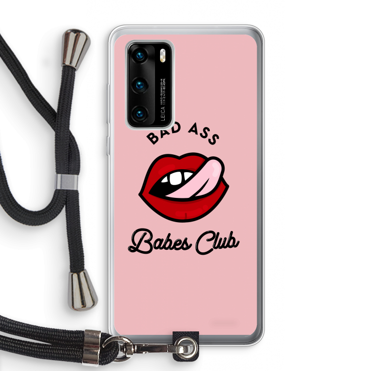 Badass Babes Club: Huawei P40 Transparant Hoesje met koord
