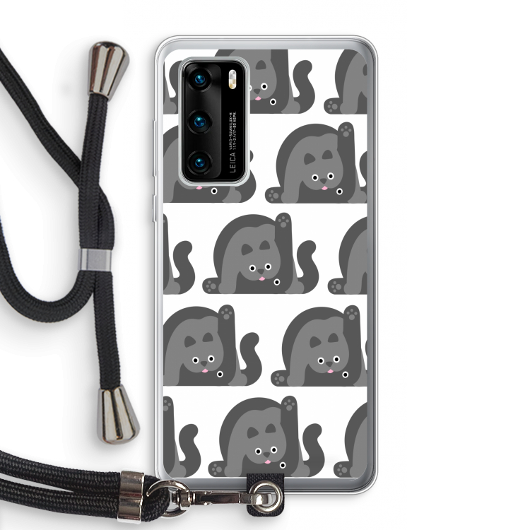 Cats: Huawei P40 Transparant Hoesje met koord