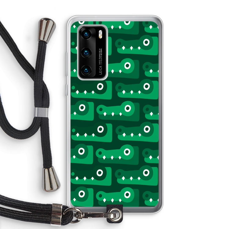 Crocs: Huawei P40 Transparant Hoesje met koord