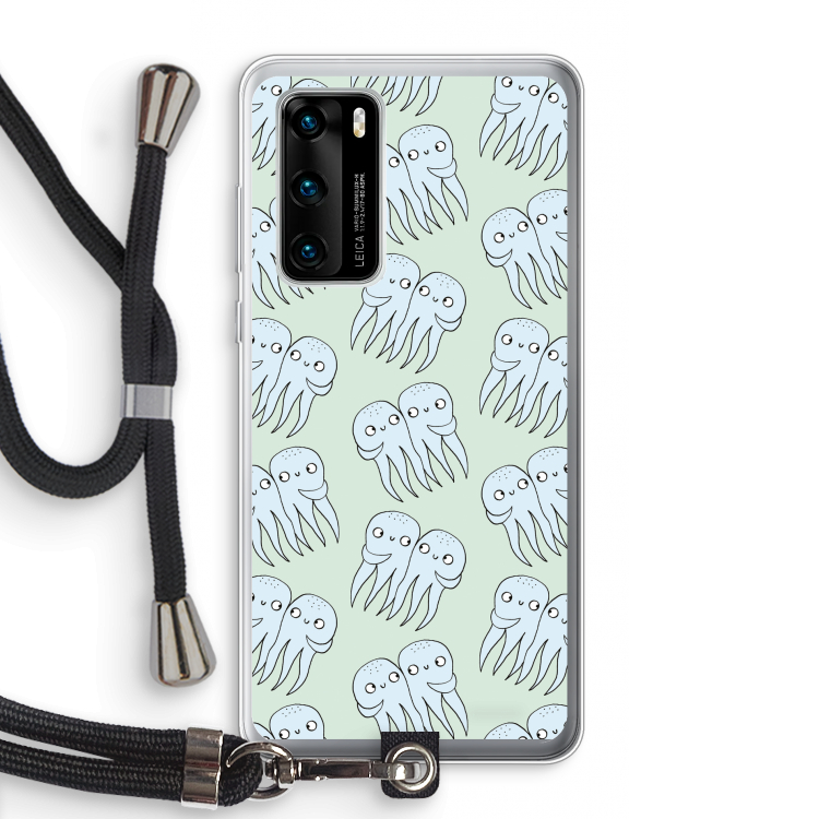 Octopussen: Huawei P40 Transparant Hoesje met koord