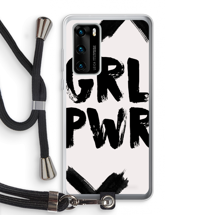 Girl Power #2: Huawei P40 Transparant Hoesje met koord