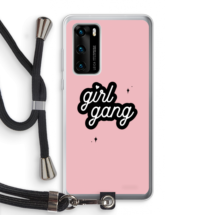 Girl Gang: Huawei P40 Transparant Hoesje met koord