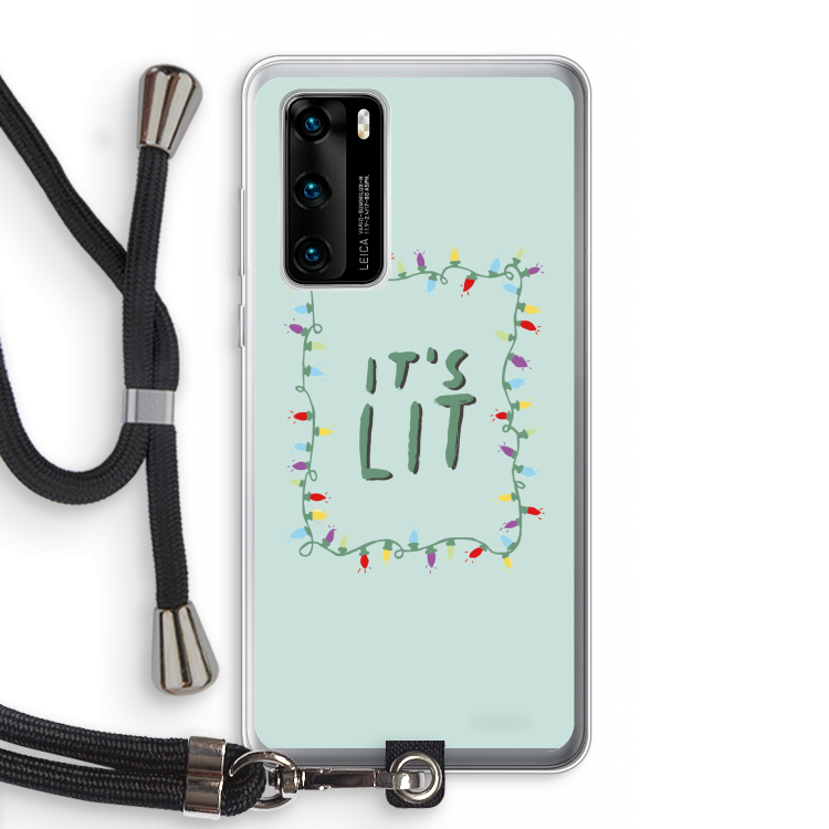 It's Lit: Huawei P40 Transparant Hoesje met koord