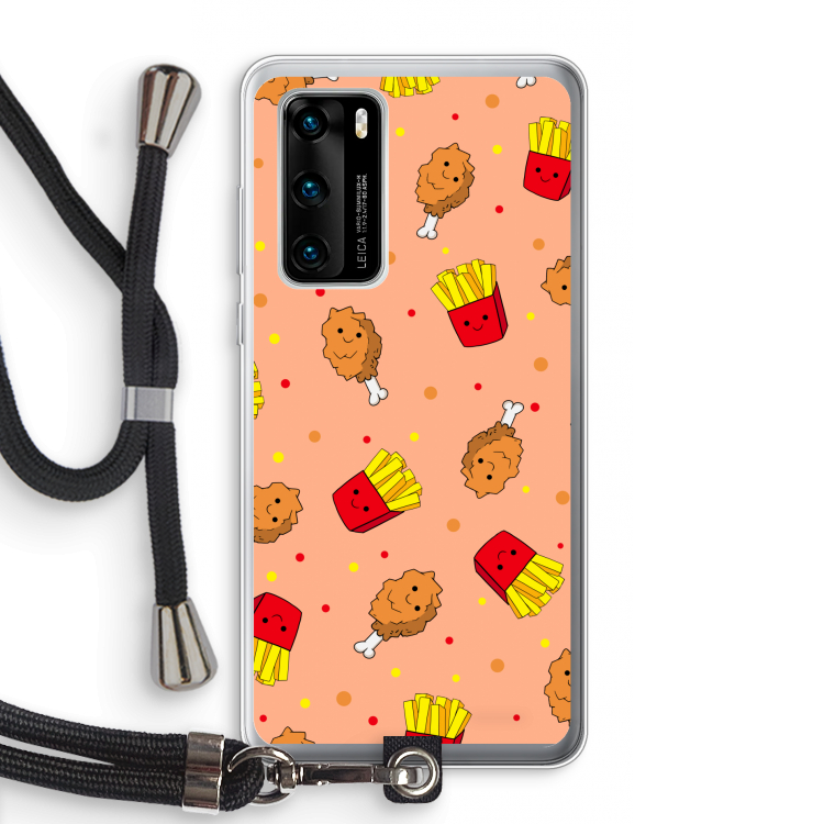 Chicken 'n Fries: Huawei P40 Transparant Hoesje met koord