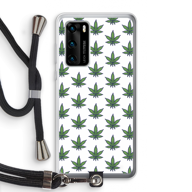 Weed: Huawei P40 Transparant Hoesje met koord