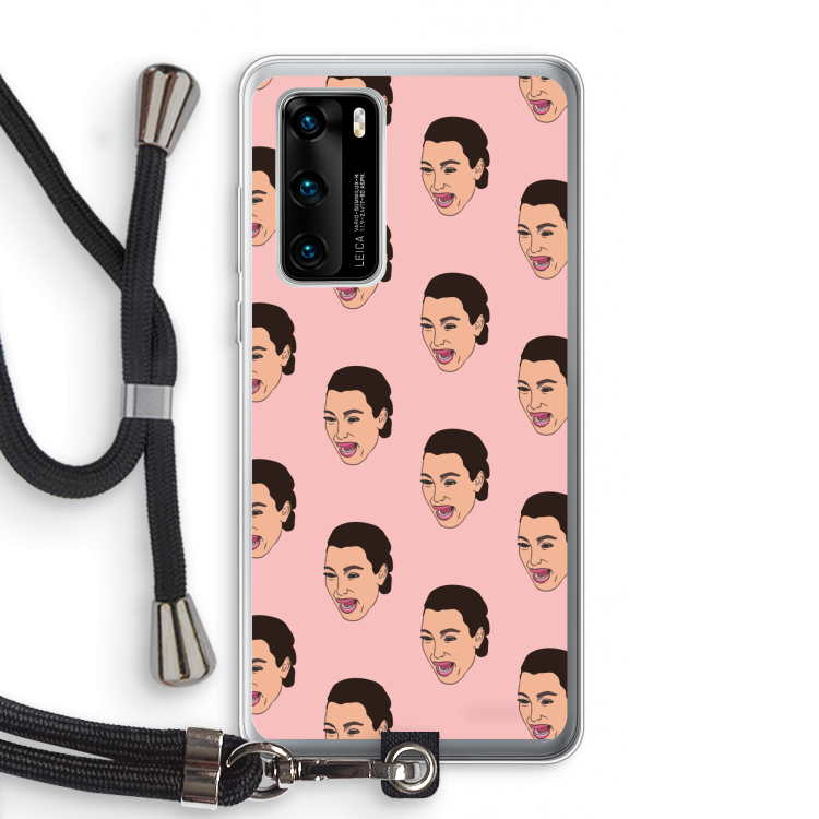 Ugly Cry Call: Huawei P40 Transparant Hoesje met koord