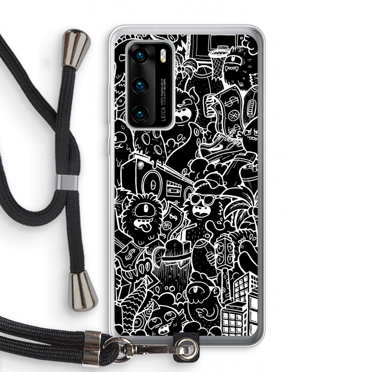 Vexx Black City : Huawei P40 Transparant Hoesje met koord