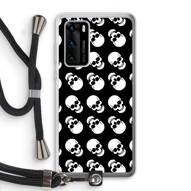 Musketon Skulls: Huawei P40 Transparant Hoesje met koord