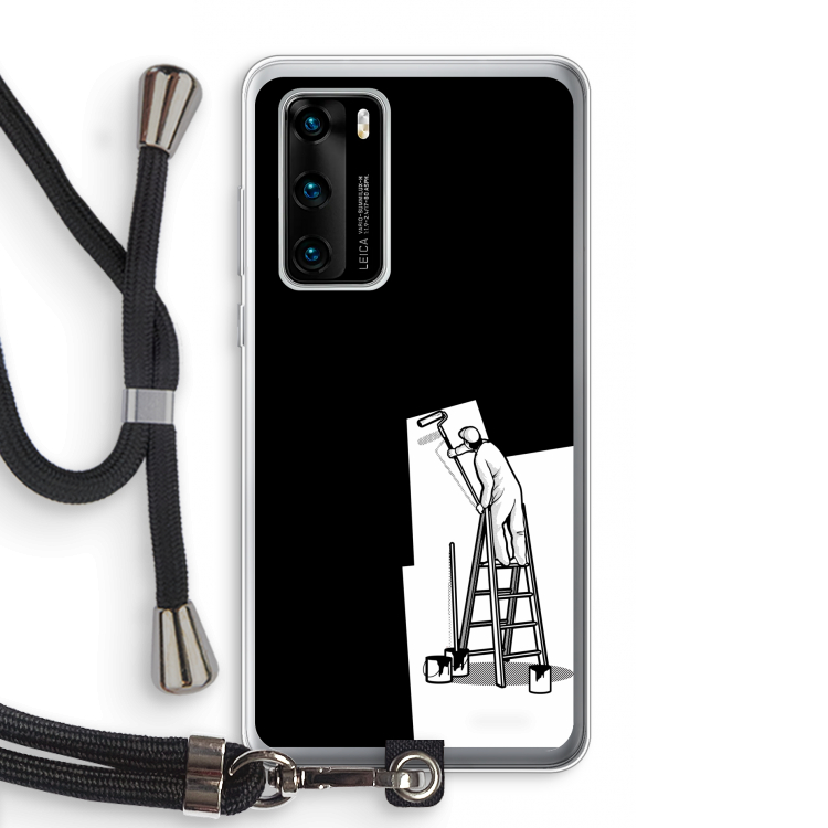 Musketon Painter: Huawei P40 Transparant Hoesje met koord