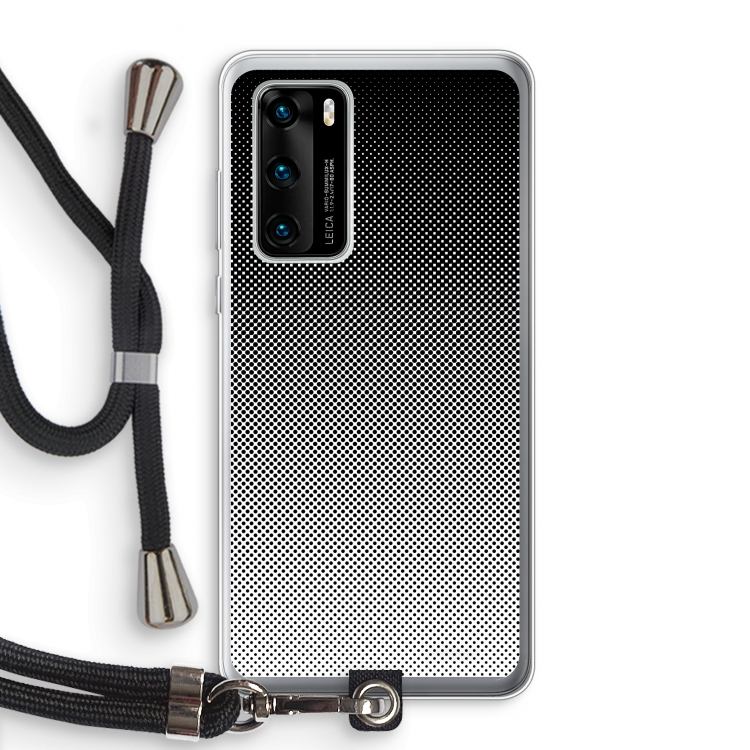 Musketon Halftone: Huawei P40 Transparant Hoesje met koord