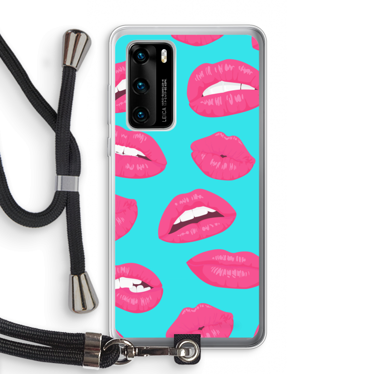 Bite my lip: Huawei P40 Transparant Hoesje met koord
