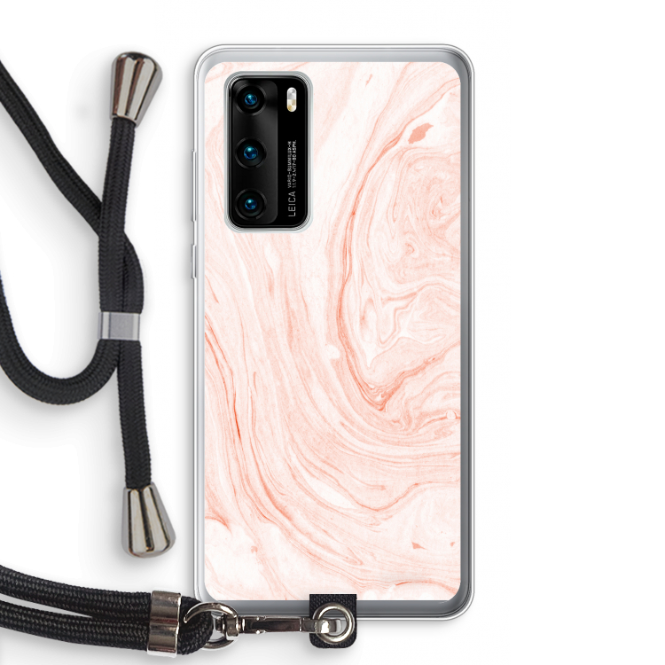 Peach bath: Huawei P40 Transparant Hoesje met koord