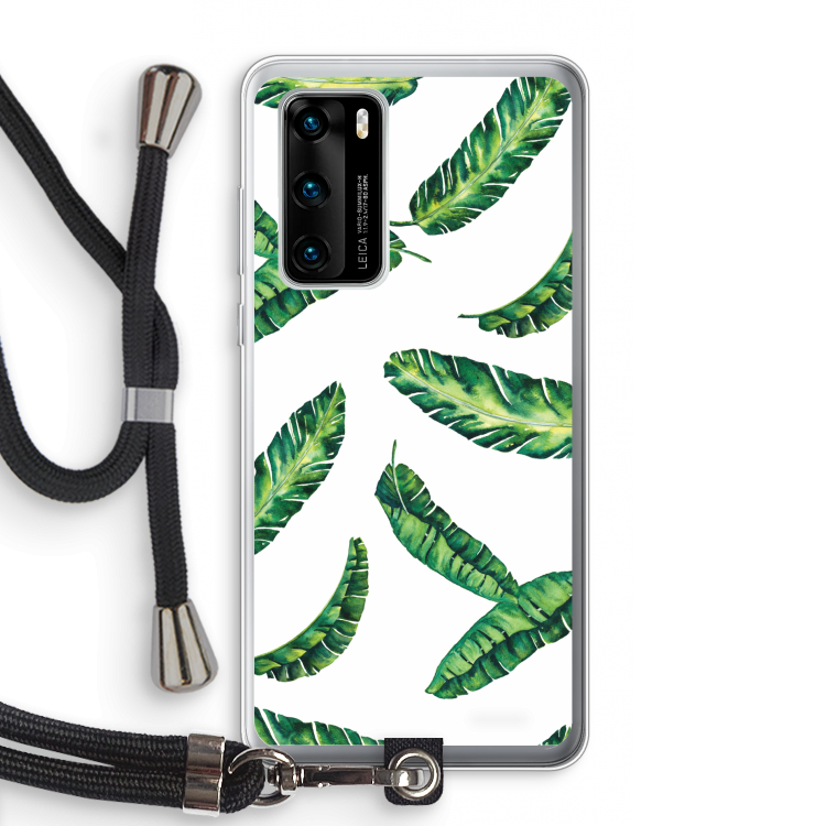 Lange bladeren: Huawei P40 Transparant Hoesje met koord