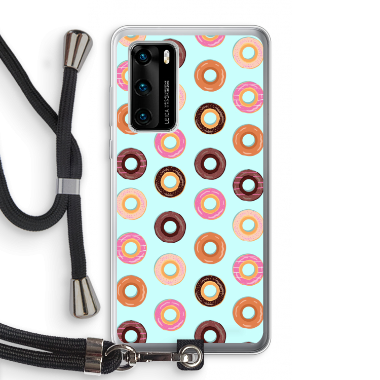 Donuts: Huawei P40 Transparant Hoesje met koord