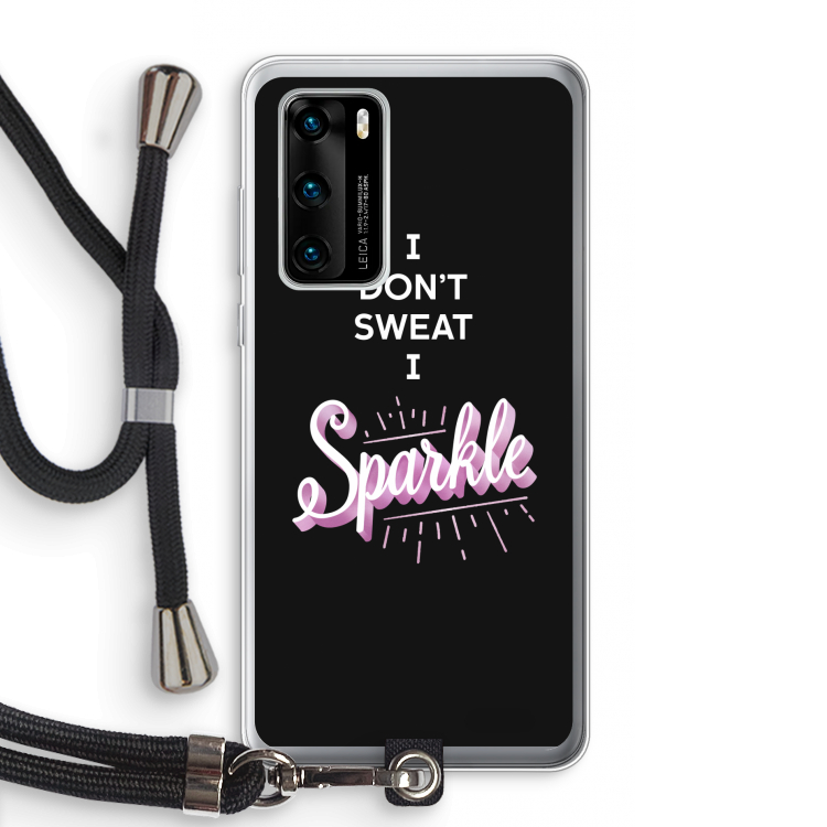 Sparkle quote: Huawei P40 Transparant Hoesje met koord