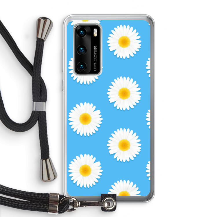 Margrietjes: Huawei P40 Transparant Hoesje met koord