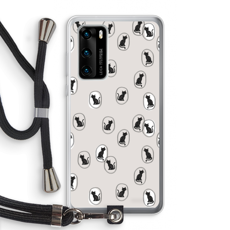 Miauw: Huawei P40 Transparant Hoesje met koord