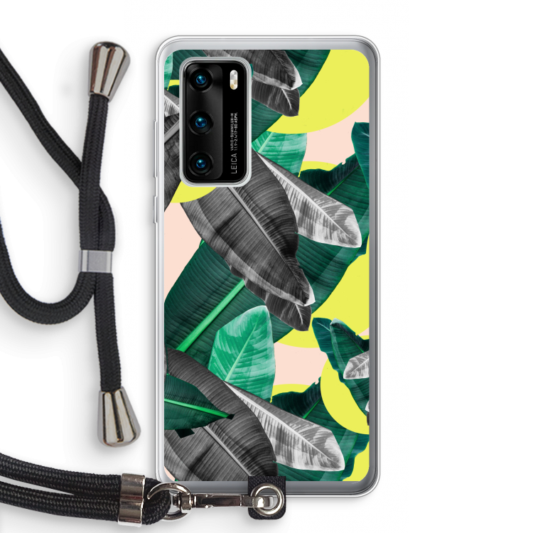 Fantasie jungle: Huawei P40 Transparant Hoesje met koord