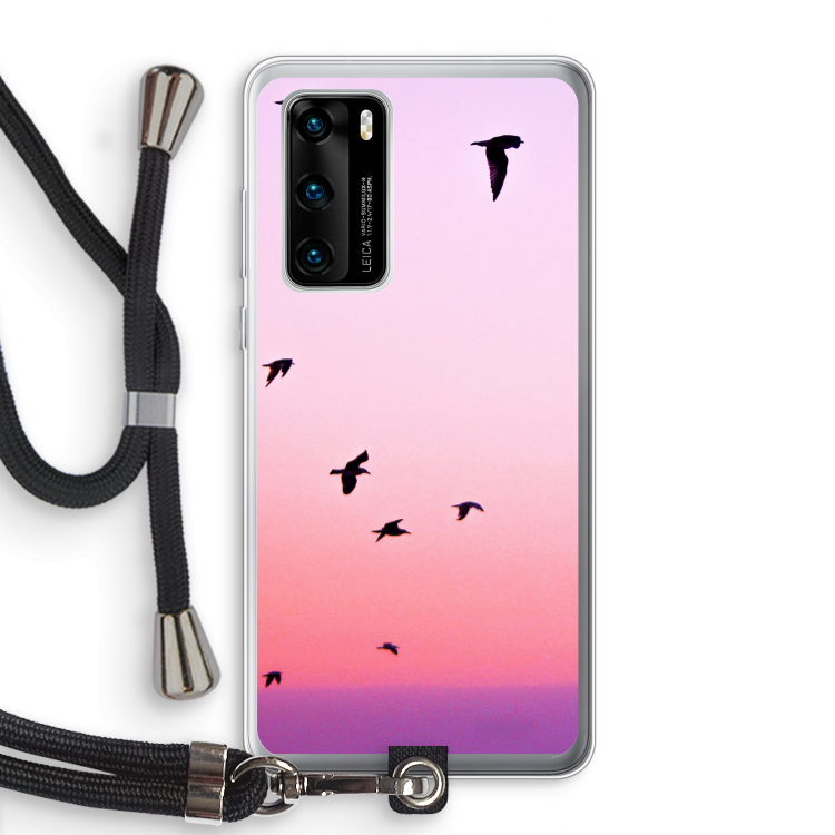 Fly away: Huawei P40 Transparant Hoesje met koord