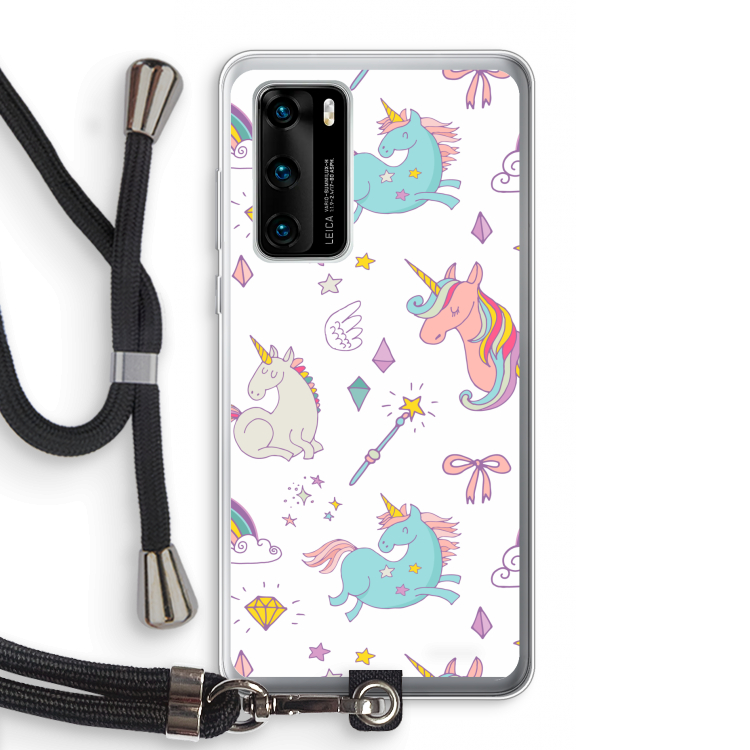 Fantasiewereld: Huawei P40 Transparant Hoesje met koord