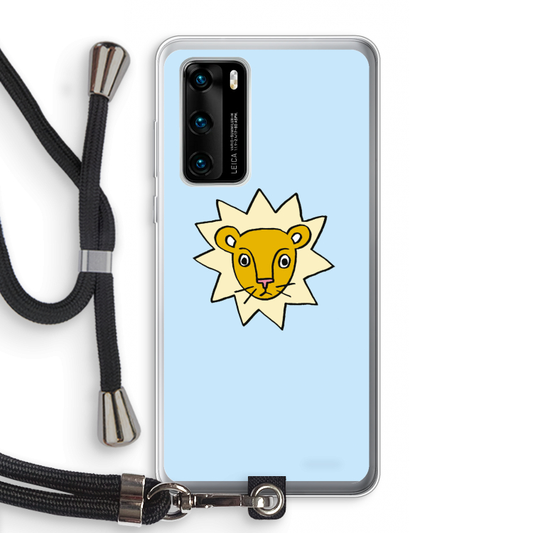 Kleine leeuw: Huawei P40 Transparant Hoesje met koord