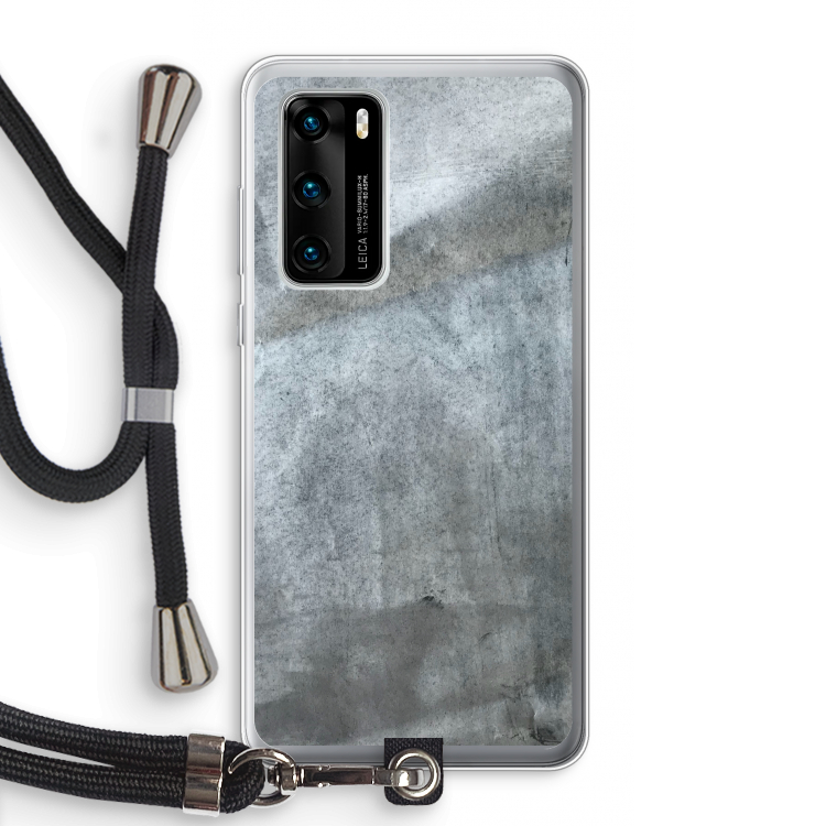 Grey Stone: Huawei P40 Transparant Hoesje met koord