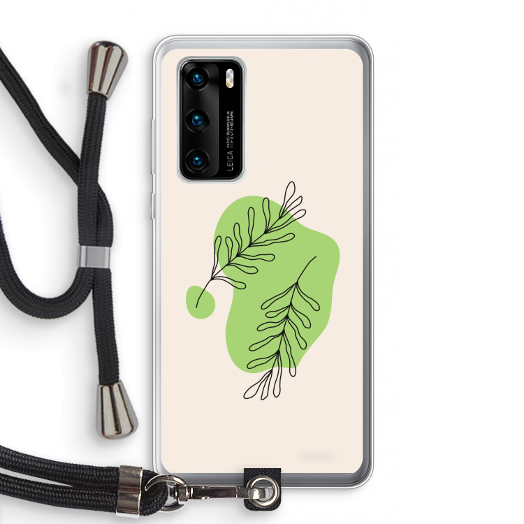 Beleaf in you: Huawei P40 Transparant Hoesje met koord