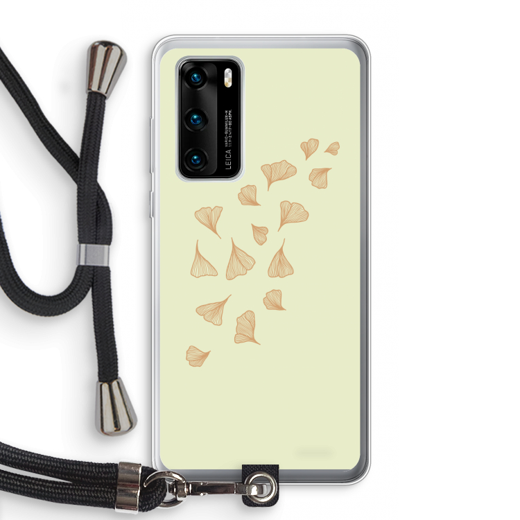 Falling Leaves: Huawei P40 Transparant Hoesje met koord